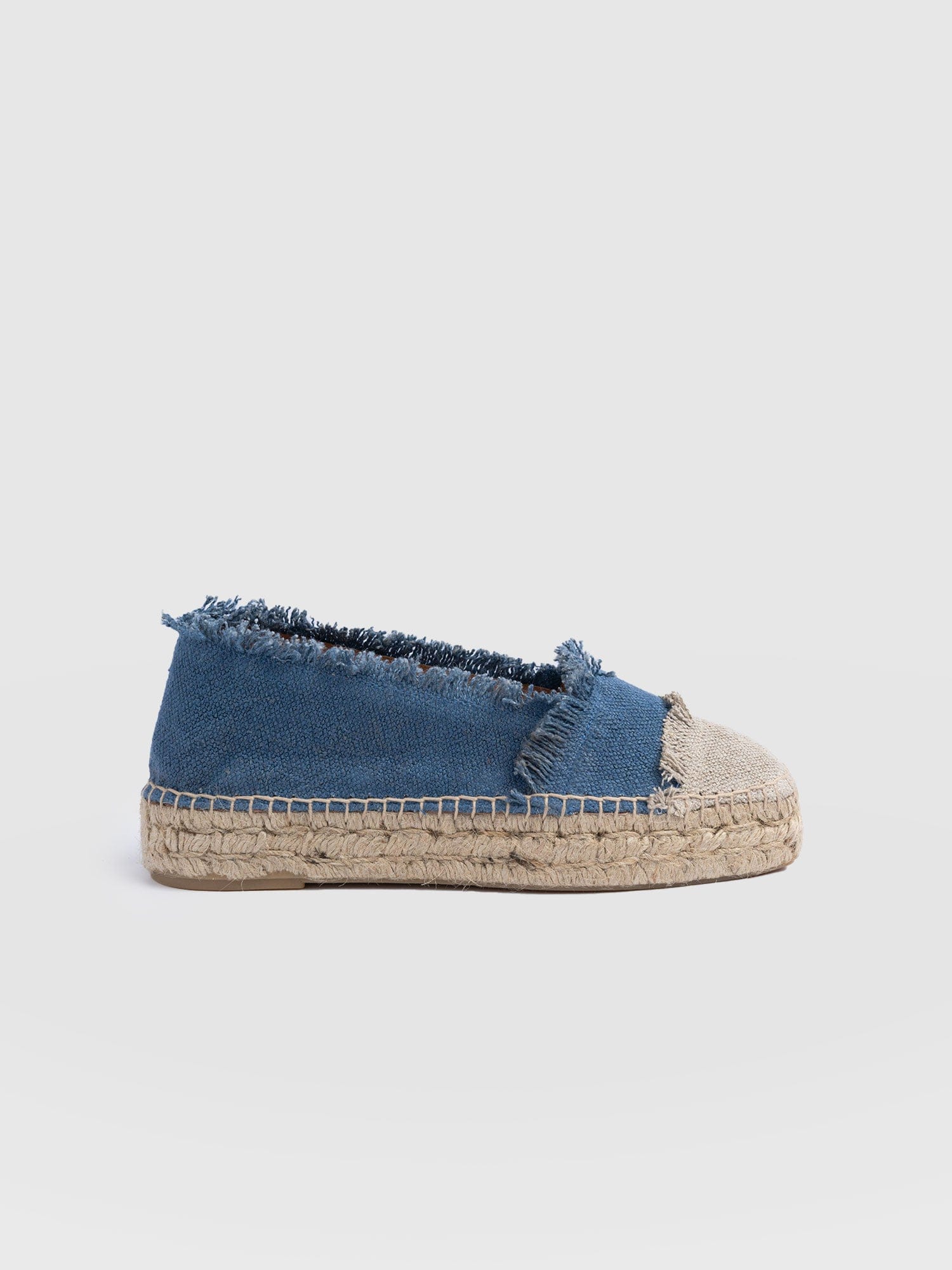 Ivy Frayed Espadrille Pumps - Blue - Women's Sandalss | Saint + Sofia® USA